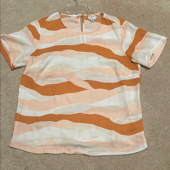 A New Day Orange and White Striped Top - Picture 1 of 3